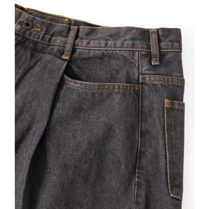 Kapital 14oz Black Denim 5 Pocket Jorts