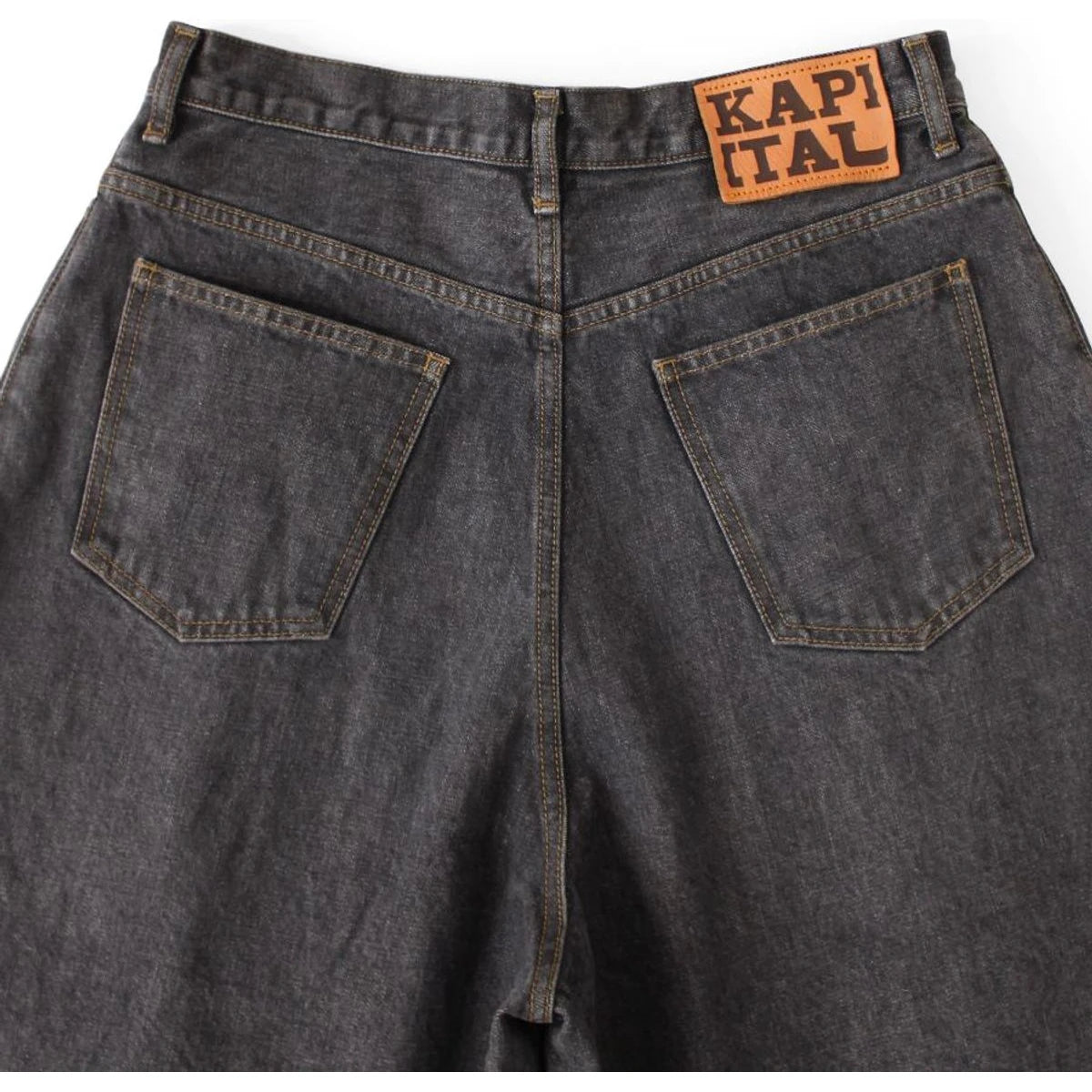 Kapital 14oz Black Denim 5 Pocket Jorts