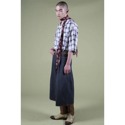 Kapital 14oz Black Denim 5 Pocket Jorts