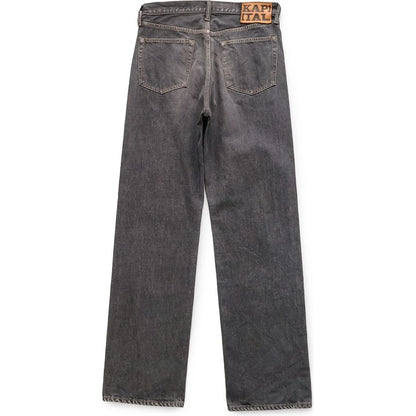 Kapital 14oz Black Denim 5 Pocket Monkey TH (Zip Fly)