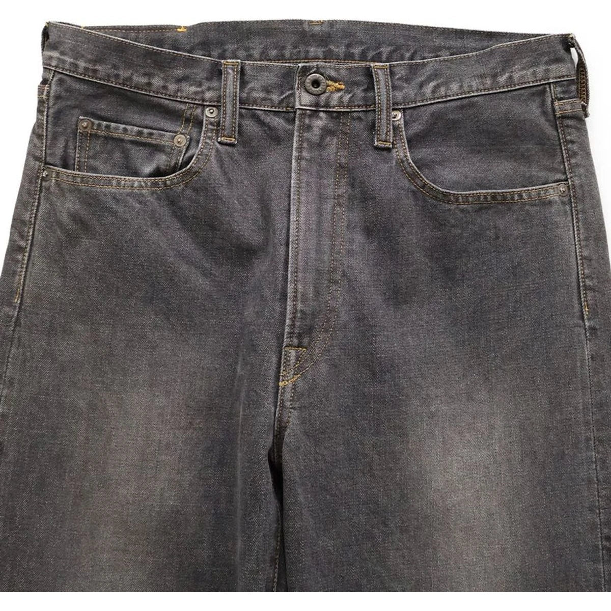 Kapital 14oz Black Denim 5 Pocket Monkey TH (Zip Fly)
