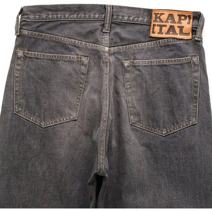 Kapital 14oz Black Denim 5 Pocket Monkey TH (Zip Fly)