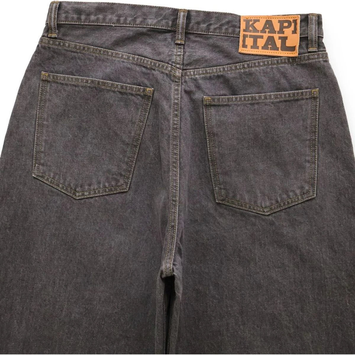 Kapital 14oz Black Denim Club Baggy 5P Pants