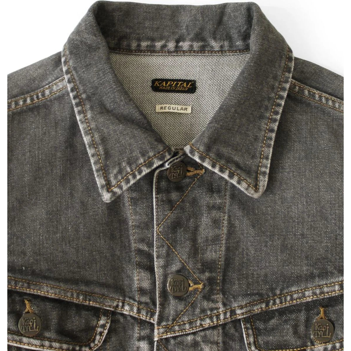 Kapital 14oz Black Denim Westerner Regular (Processed)