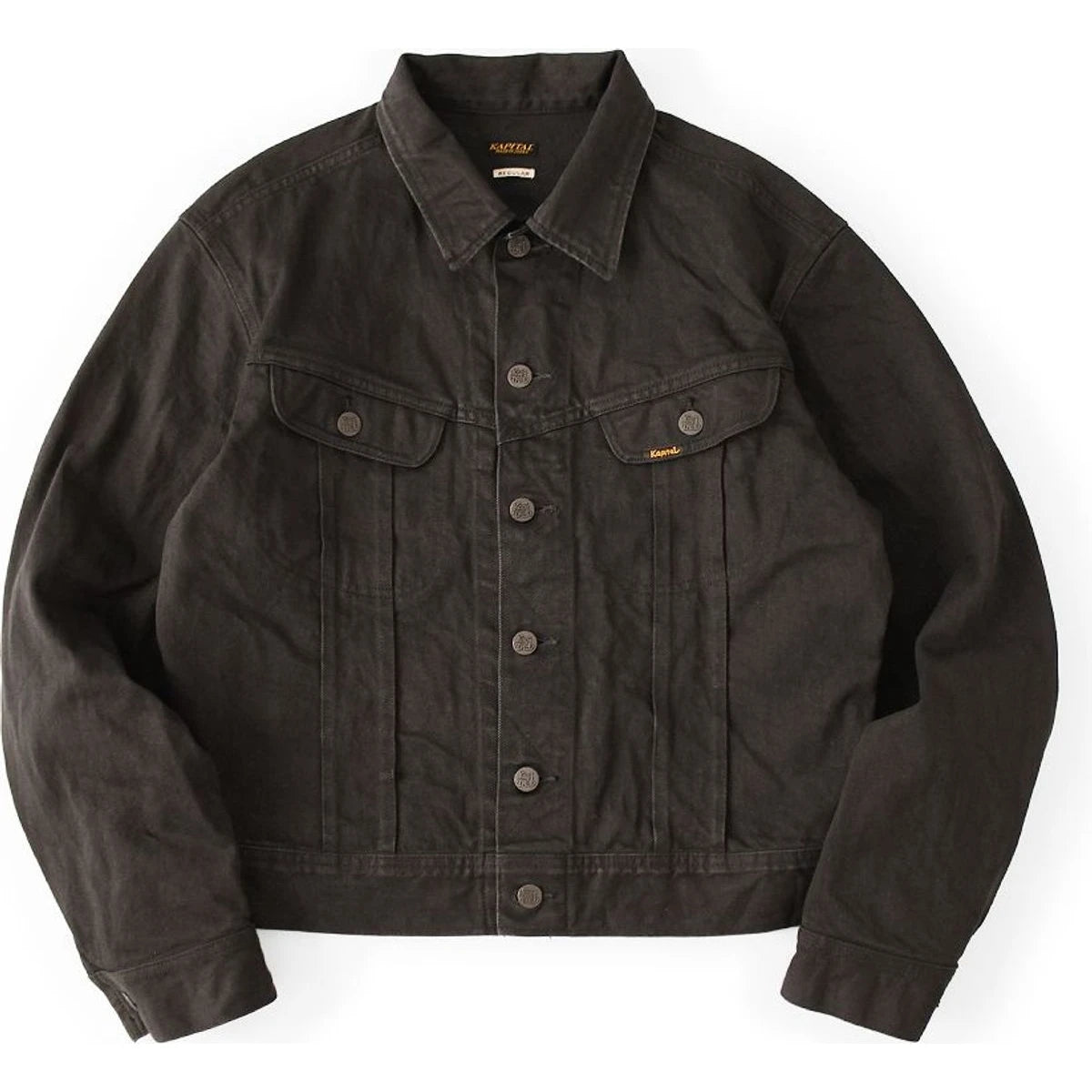 Kapital 14 Oz Black X Black Denim Westerner Jacket (Regular)