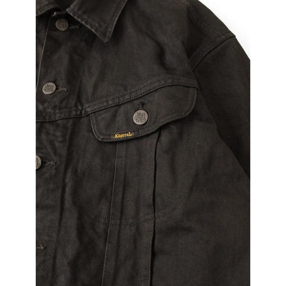Kapital 14 Oz Black X Black Denim Westerner Jacket (Regular)