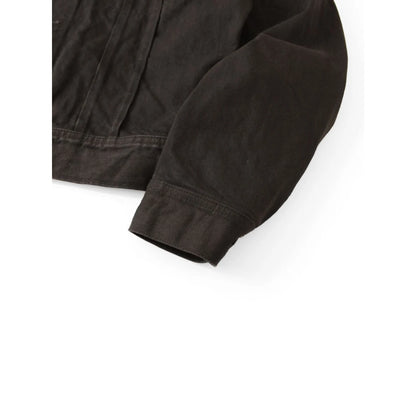 Kapital 14 Oz Black X Black Denim Westerner Jacket (Regular)