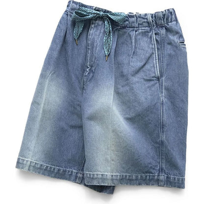 Kapital 14oz Denim Easy Fit Shorts (Center Pleated)