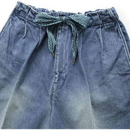 Kapital 14oz Denim Easy Fit Shorts (Center Pleated)