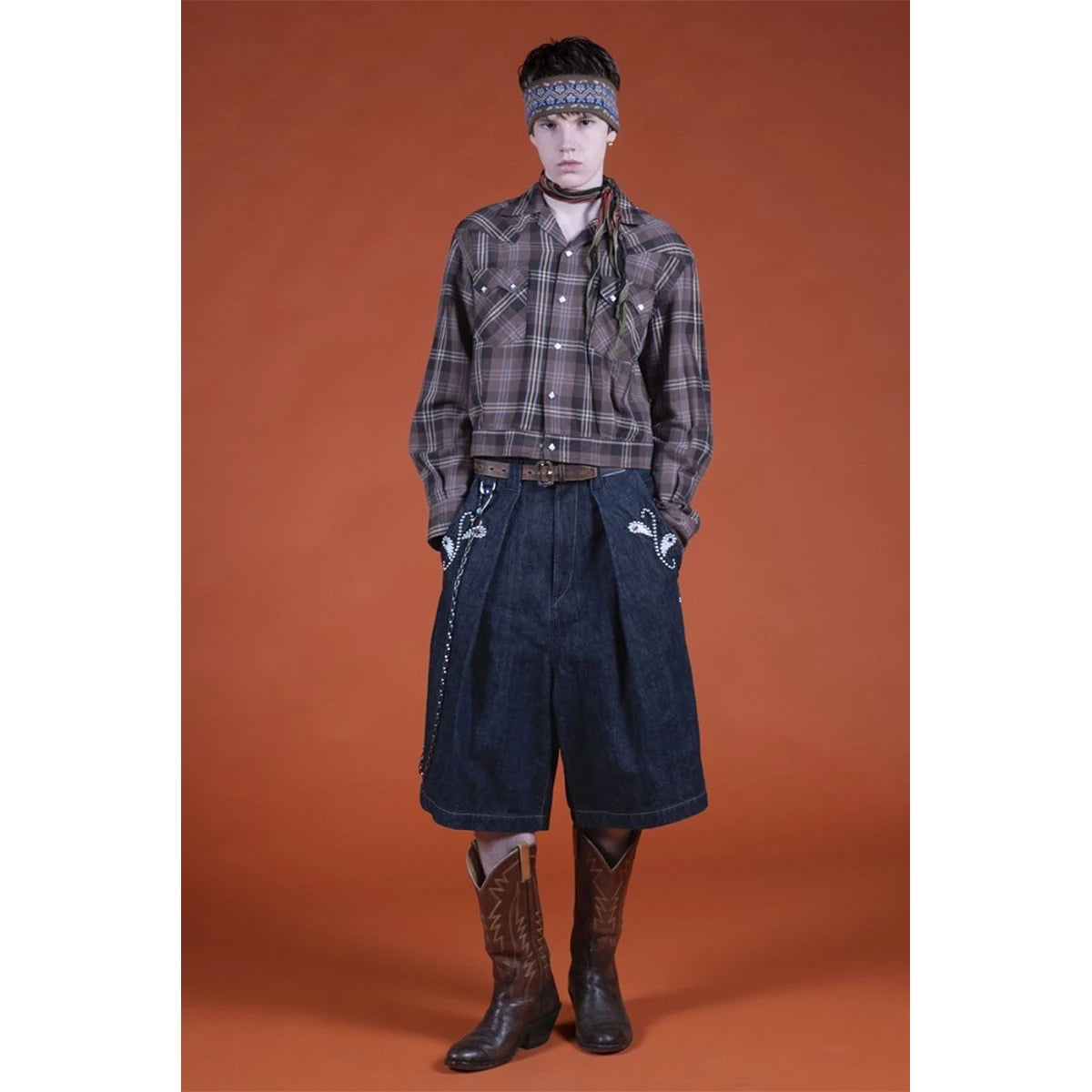 Kapital 14 Oz Denim Kome Kome Jorts (Shallow) Stud Remake