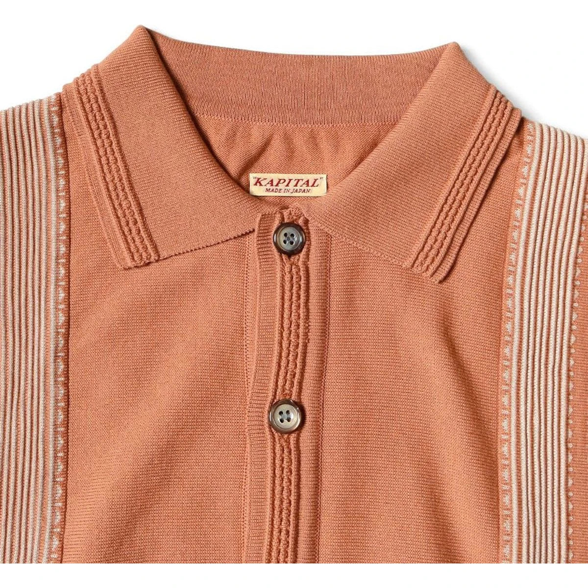 Kapital 14G Cotton Knit Oyster Aloha Polo