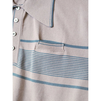 Kapital 14G Cotton Knit Striped Carol Polo