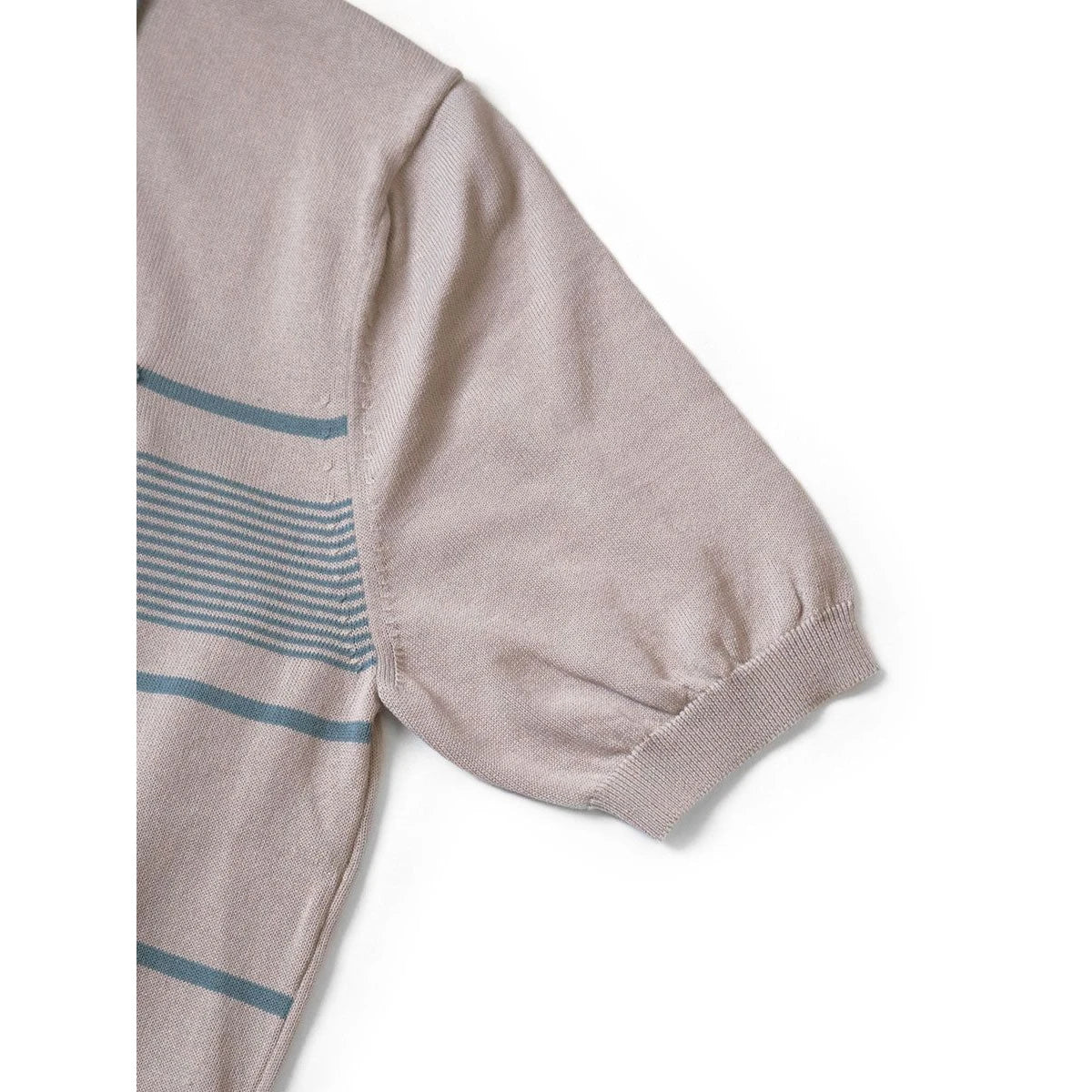 Kapital 14G Cotton Knit Striped Carol Polo