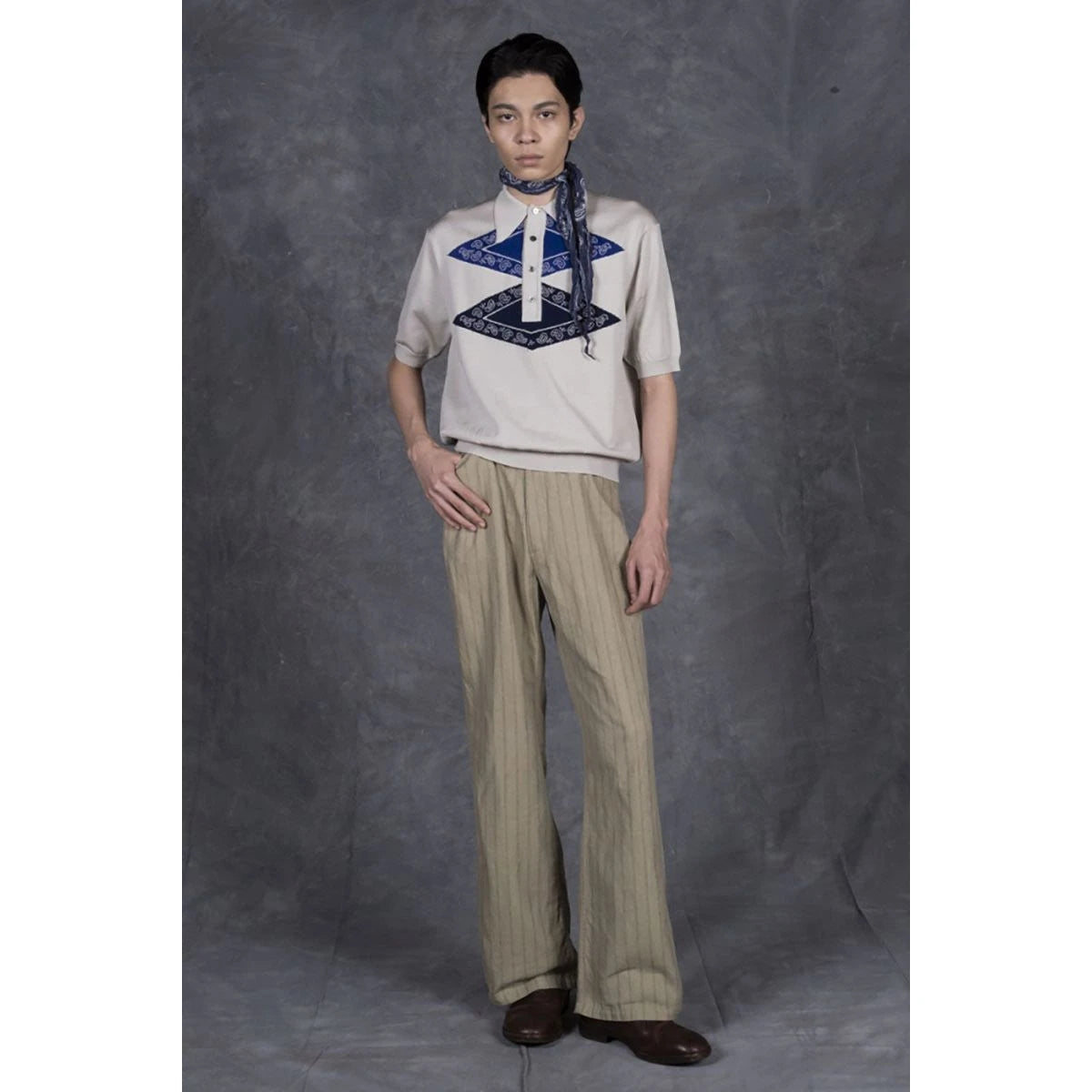 Kapital 14G Cotton Tomahawk Paisley Carol Polo