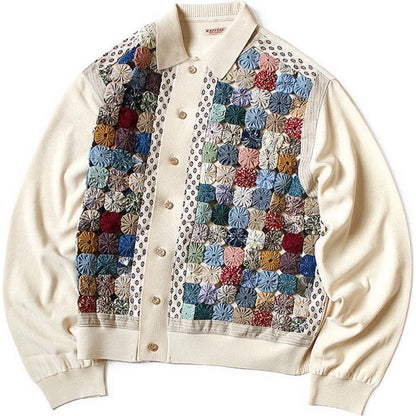 Kapital 14G Knit x Handcrafted Yo-Yo Quilt Jacket