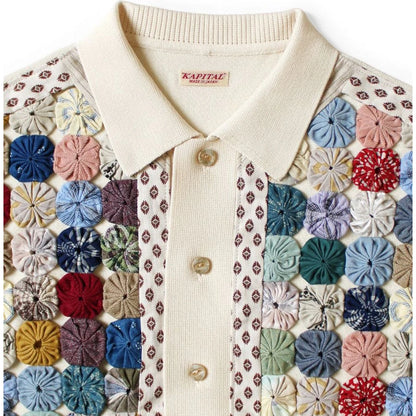 Kapital 14G Knit x Handcrafted Yo-Yo Quilt Jacket