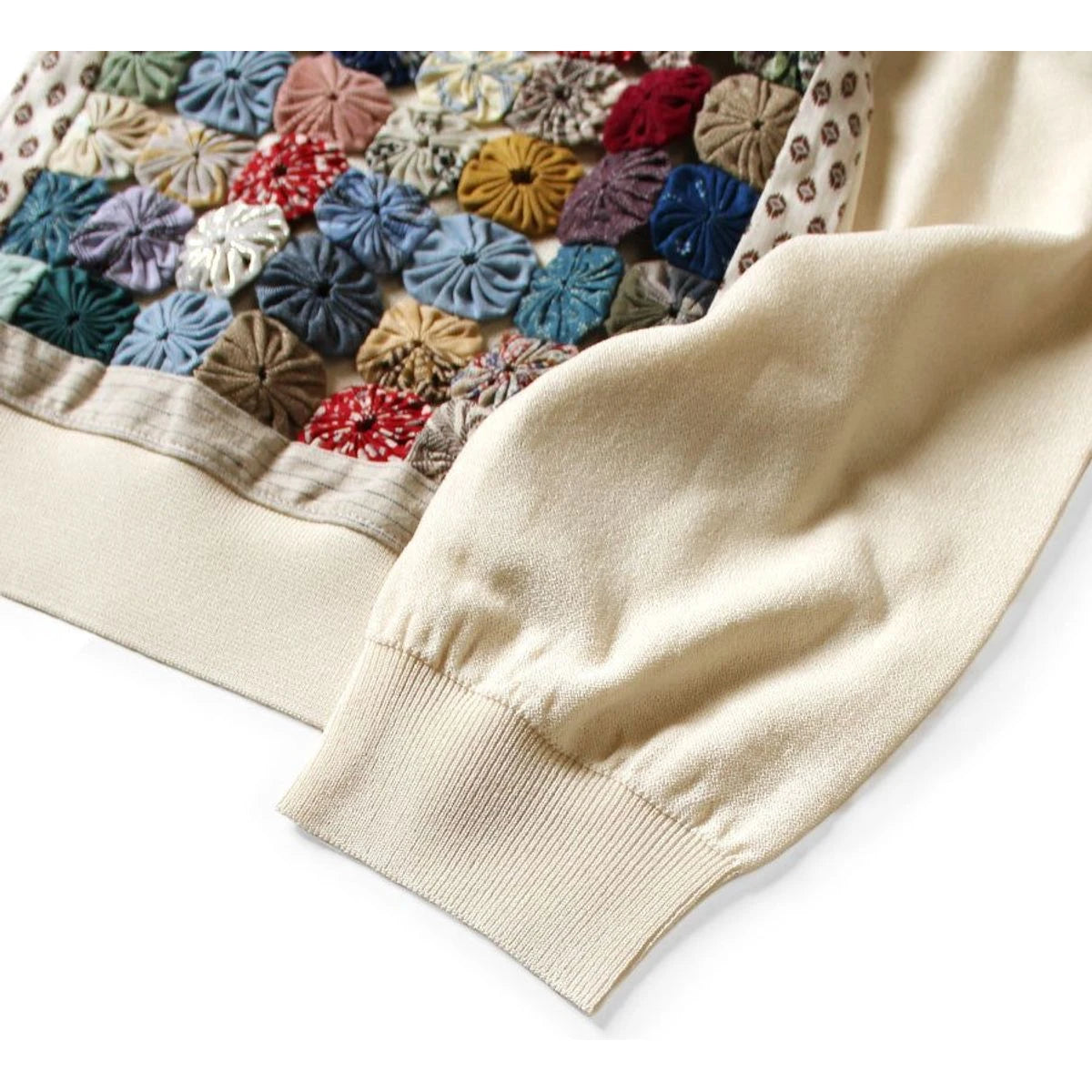 Kapital 14G Knit x Handcrafted Yo-Yo Quilt Jacket