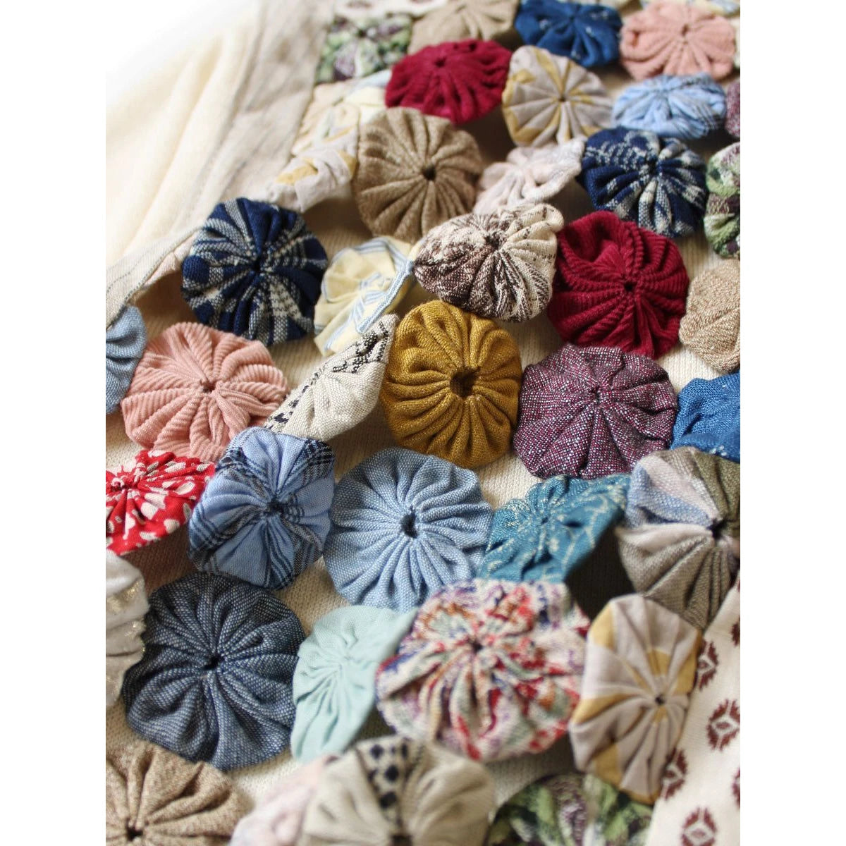 Kapital 14G Knit x Handcrafted Yo-Yo Quilt Jacket