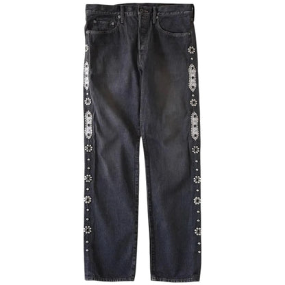 Kapital 14oz Black Denim 5-Pocket Monkey Cisco (Stud Remake) 2026