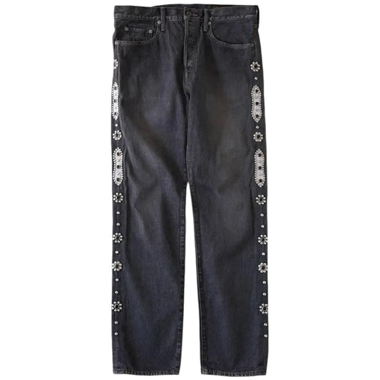 Kapital 14oz Black Denim 5-Pocket Monkey Cisco (Stud Remake) 2026