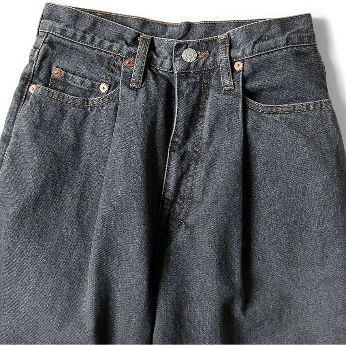 Kapital 14oz Black Denim 5P Coney Monroe