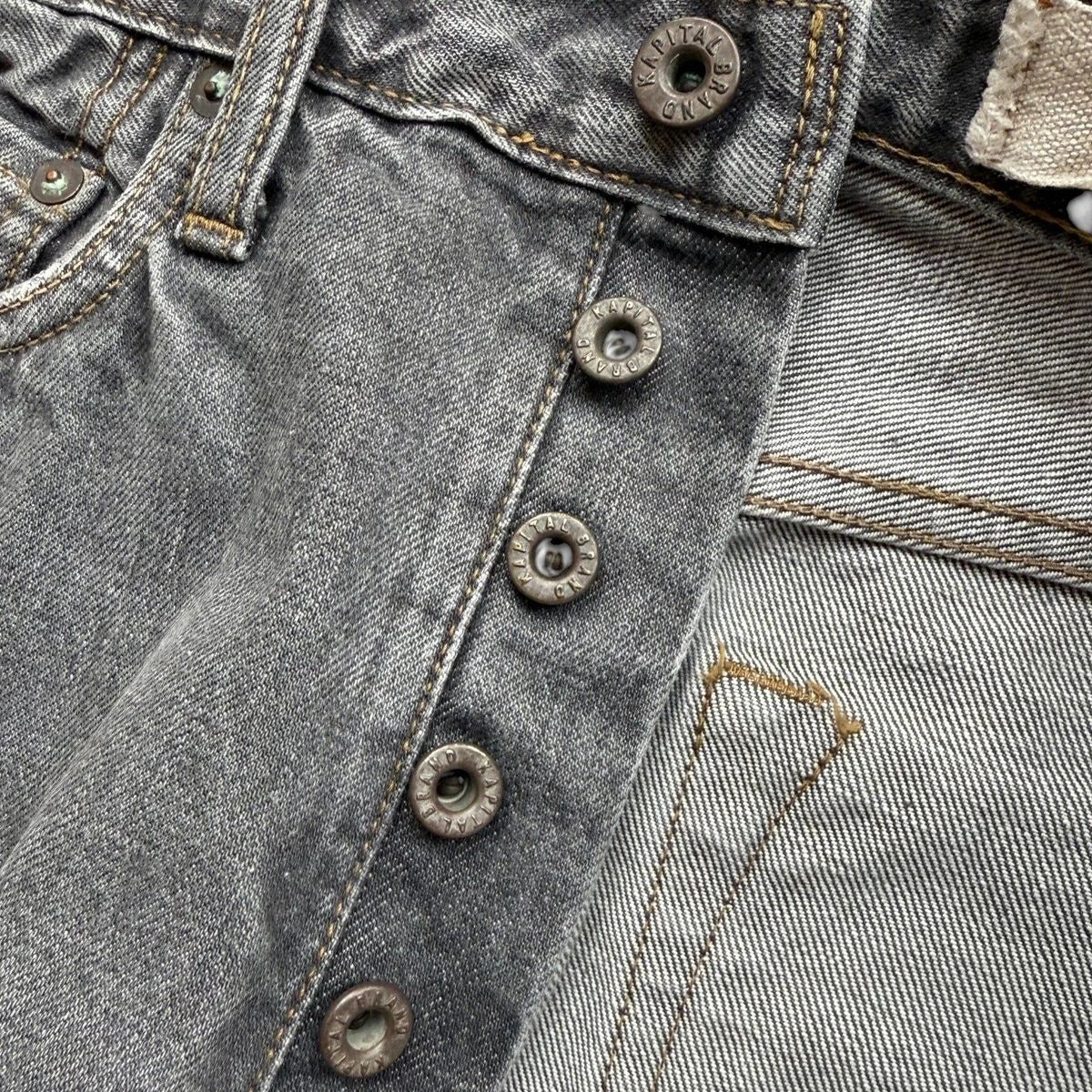 Kapital 14oz Black Denim 5P Monkey Cisco (3 Year Processing)