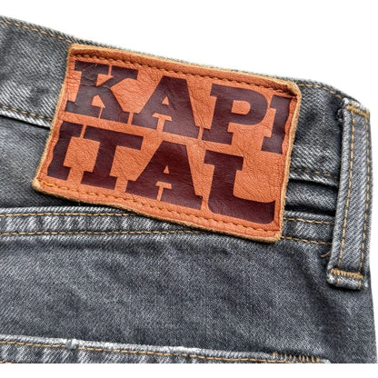 Kapital 14oz Black Denim 5P Monkey Cisco (3 Year Processing)