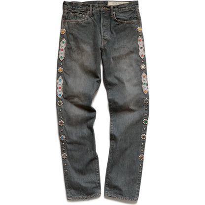 Kapital 14oz Black Denim 5P Monkey Cisco (Studs Remake)