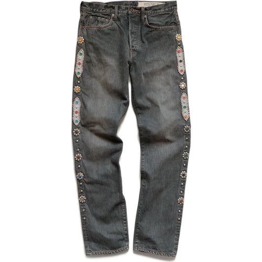 Kapital 14oz Black Denim 5P Monkey Cisco (Studs Remake)