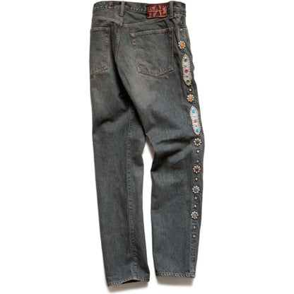Kapital 14oz Black Denim 5P Monkey Cisco (Studs Remake)