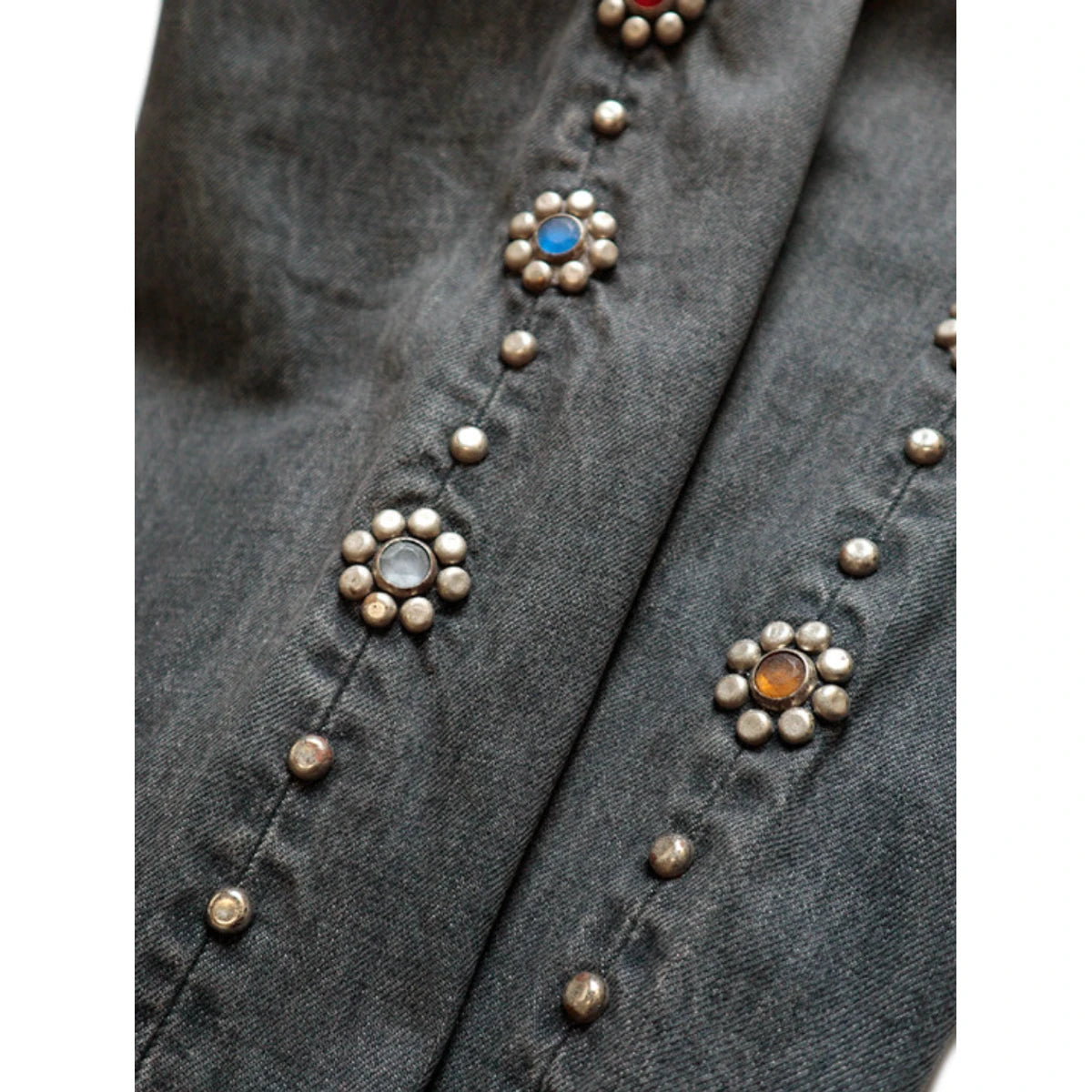 Kapital 14oz Black Denim 5P Monkey Cisco (Studs Remake)