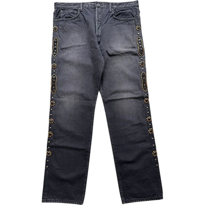 Kapital 14oz Black Denim 5P Monkey Cisco (Studs Remake) (Processed)