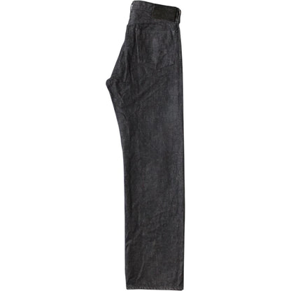 Kapital 14oz Black Denim 5P Wide Leg Monkey TH (Zip Fly)