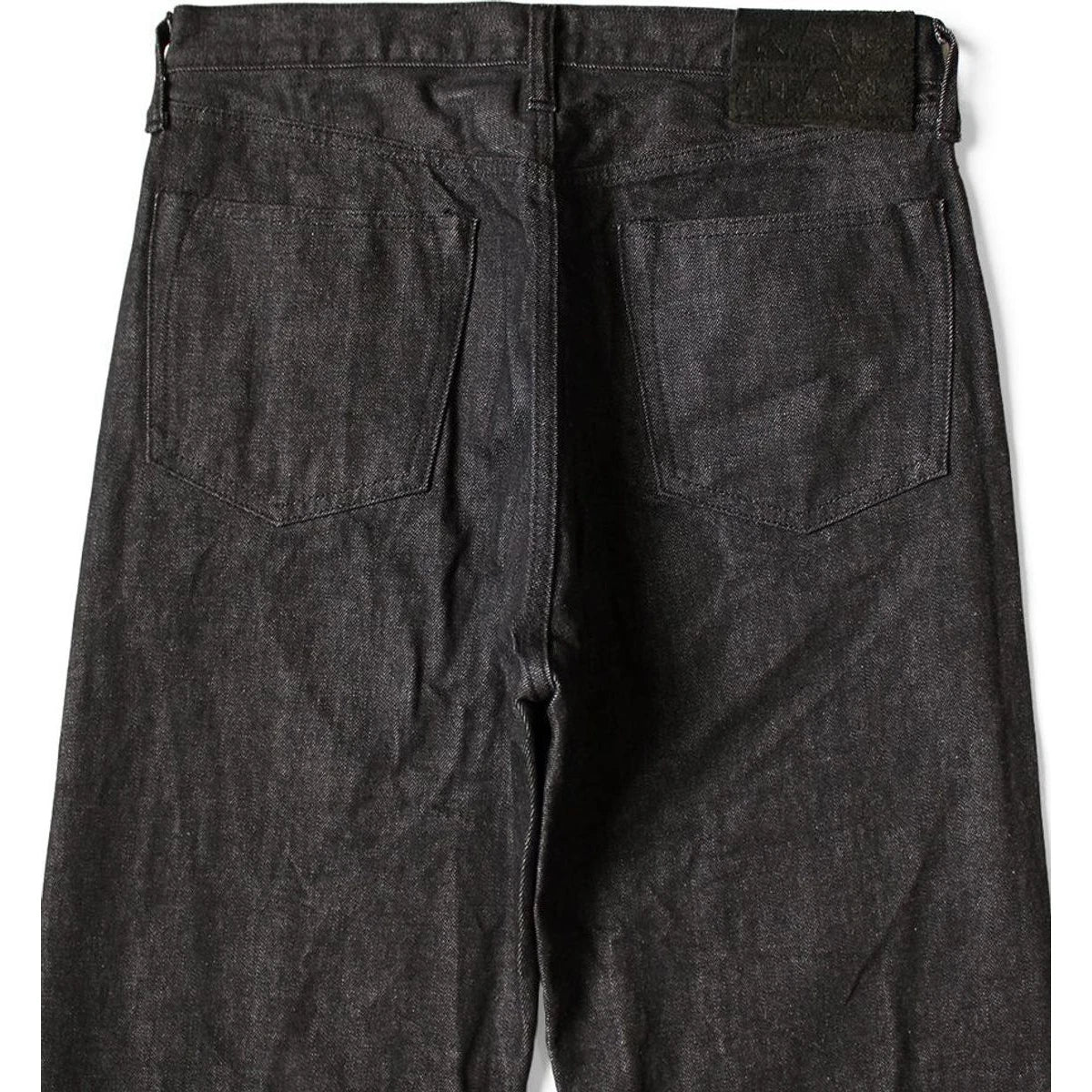 Kapital 14oz Black Denim 5P Wide Leg Monkey TH (Zip Fly)