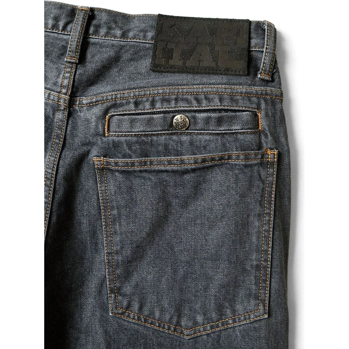 Kapital 14oz Black Denim Port Baggy Pants