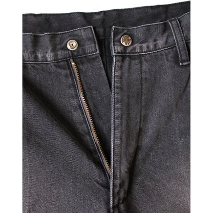 Kapital 14oz Black x Black Denim 5P Frisko (Center Pleats)