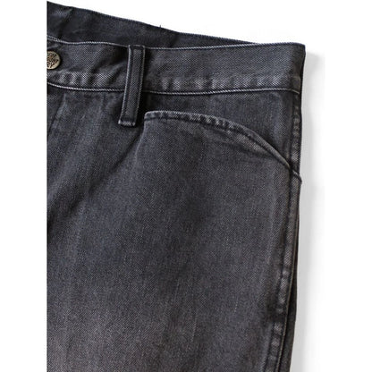 Kapital 14oz Black x Black Denim 5P Frisko (Center Pleats)