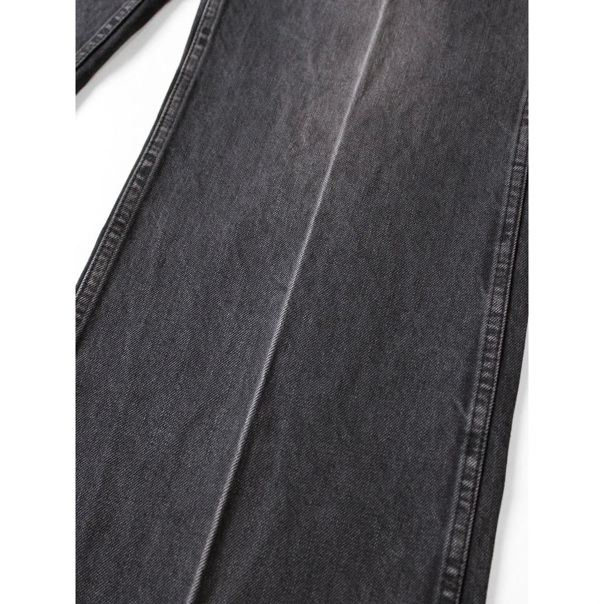 Kapital 14oz Black x Black Denim 5P Frisko (Center Pleats)