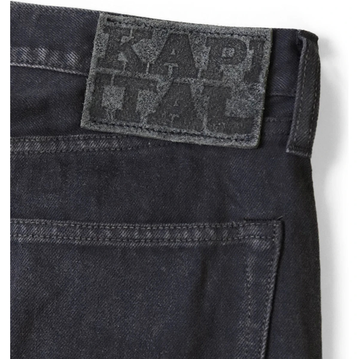 Kapital 14oz Black x Black Denim 5P Monkey Cisco (Processed)