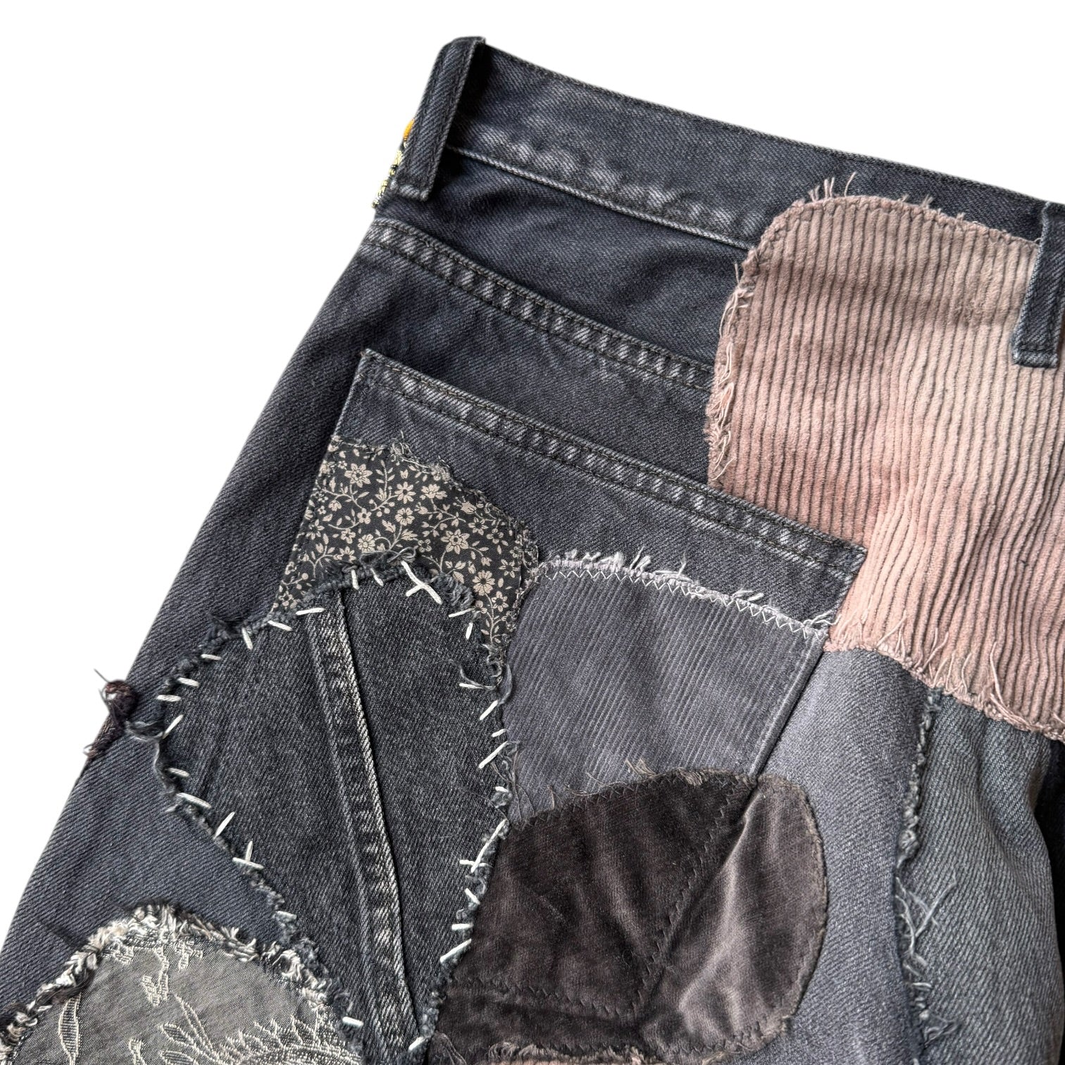Kapital 12.5oz Denim 5P Rat Flare Pants (Beautiful World Insane