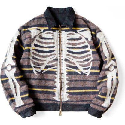 Kapital 14oz Black x Black Denim Bone Lining Reversible Zip Up Work Jacket