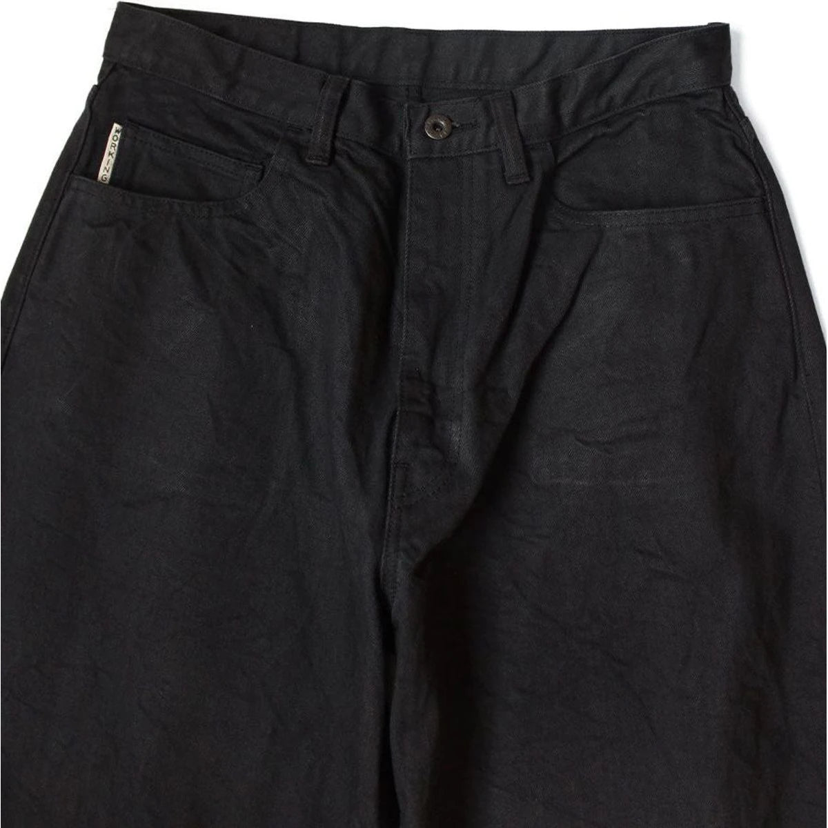 Kapital 14oz Black X Black Denim Club Baggy 5P Pants