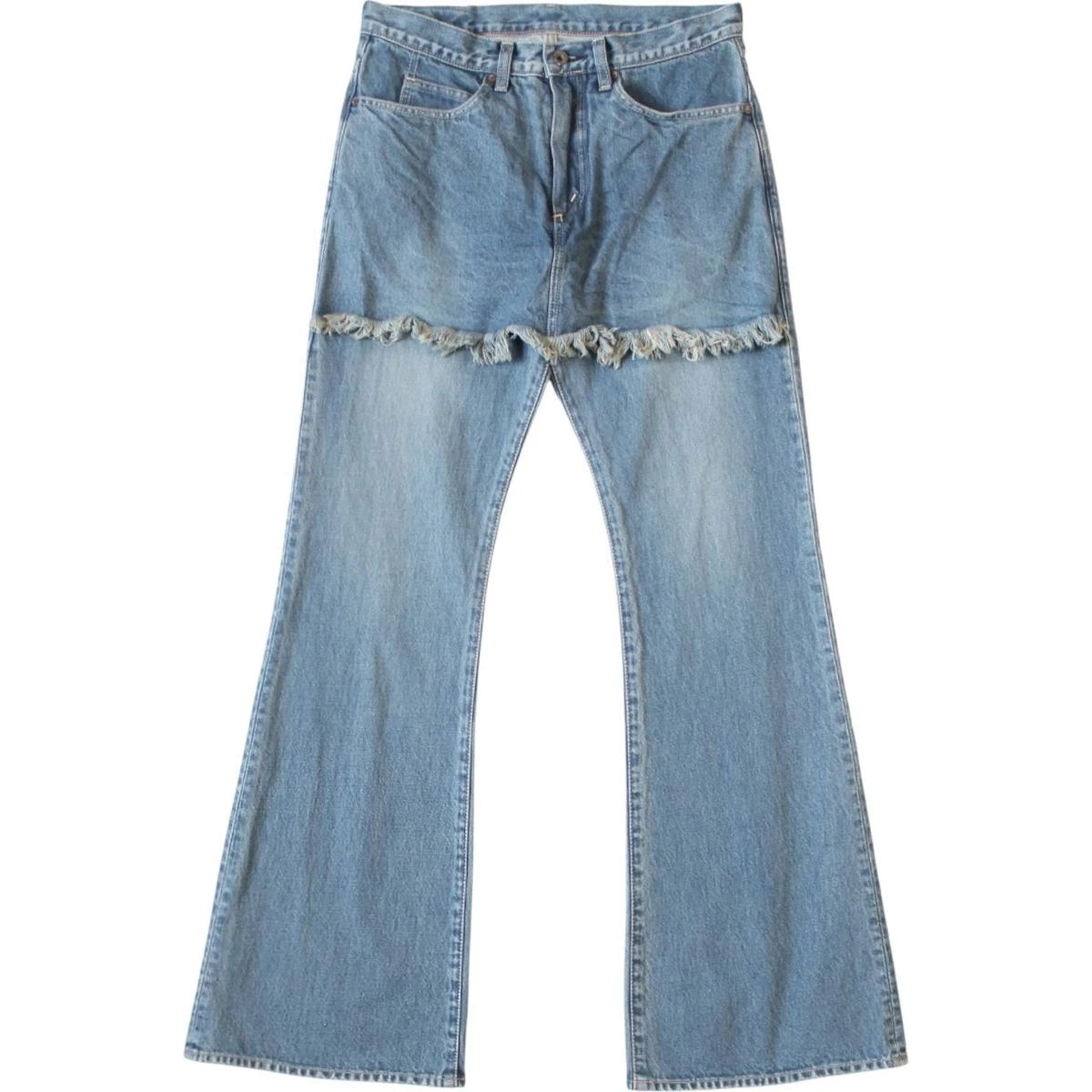 Kapital 14oz Denim 5P Apron-Skouser Bootcut Pants (Processed Kapital 14oz Denim 5P Apron-Skouser Bootcut Pants (Processed