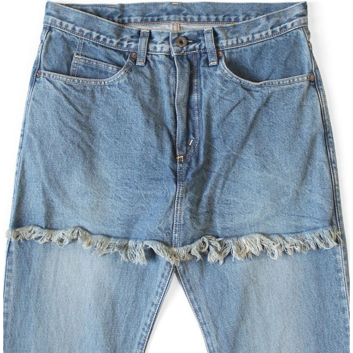 Kapital 14oz Denim 5P Apron-Skouser Bootcut Pants (Processed)
