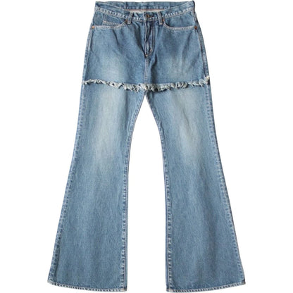 Kapital 14oz Denim 5P Apron-Skouser Flared Pants (Processed)