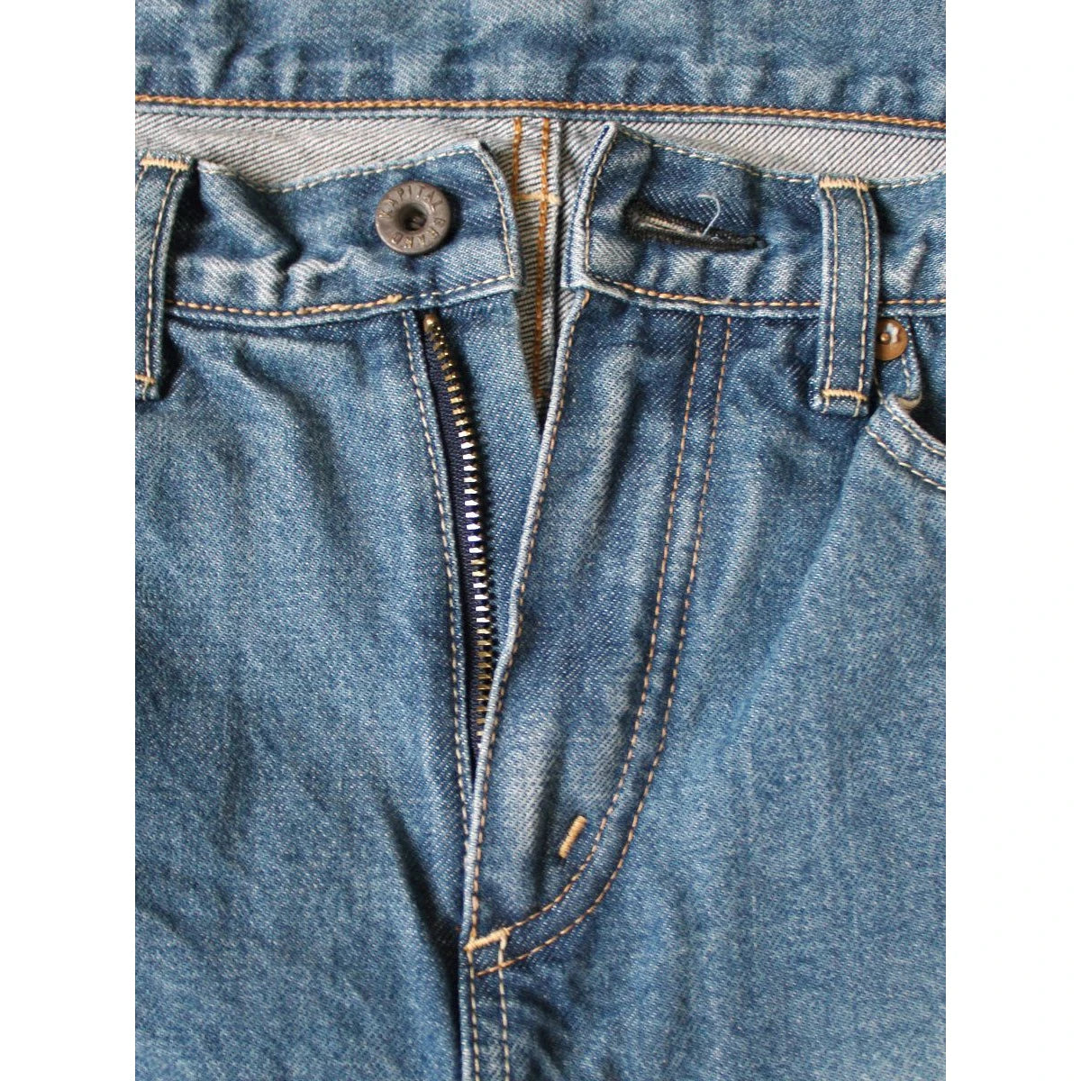Kapital 14oz Denim 5P Apron-Skouser Flared Pants (Processed)