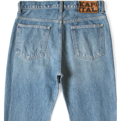 Kapital 14oz Denim 5P Apron-Skouser Flared Pants (Processed)