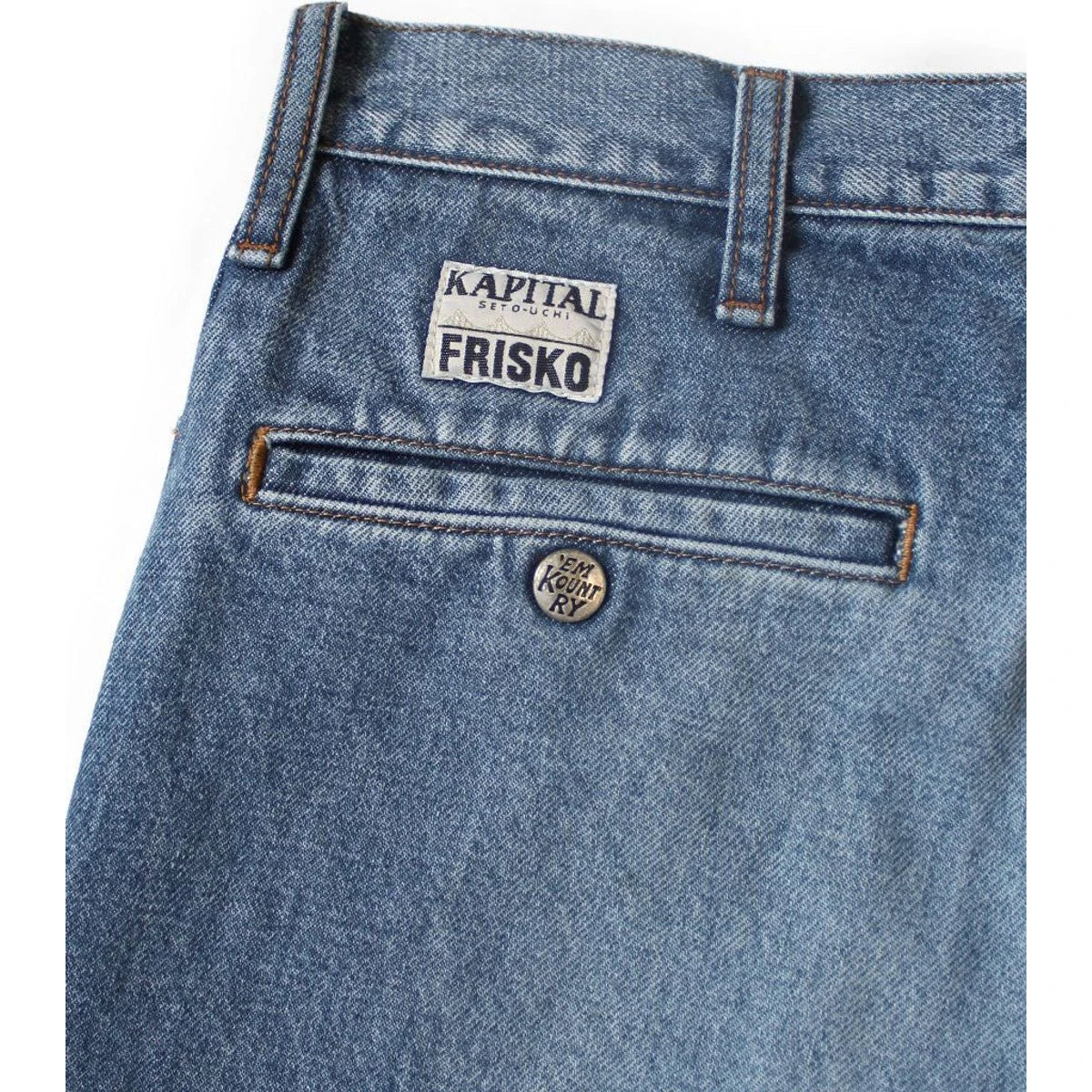 Kapital 14oz Denim 5P Frisko Flare (Center Pleats)