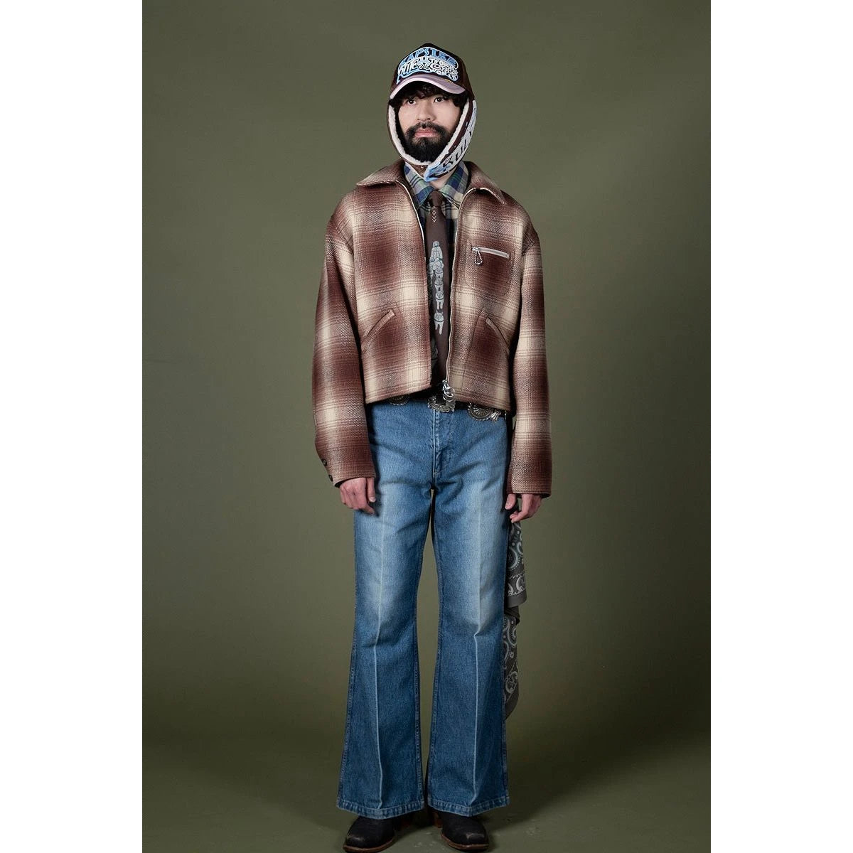 Kapital 14oz Denim 5P Frisko Flare (Center Pleats)