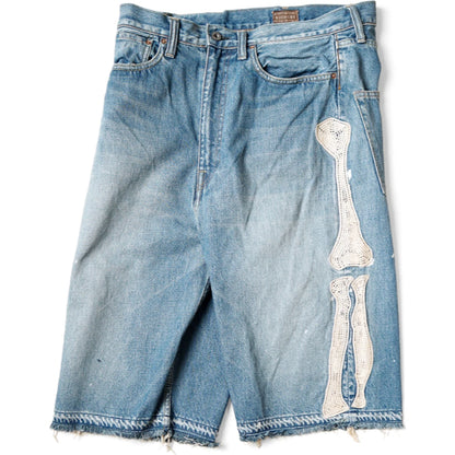 Kapital 14oz Denim 5P Short Pants (Bone Embroidery) | COJP Gallery Kapital 14oz Denim 5P Short Pants (Bone Embroidery) | COJP Gallery